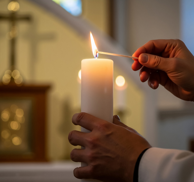lighting candle